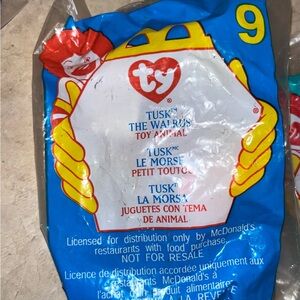 McDonald's Ty Tusk the Walrus - Blue and Yellow